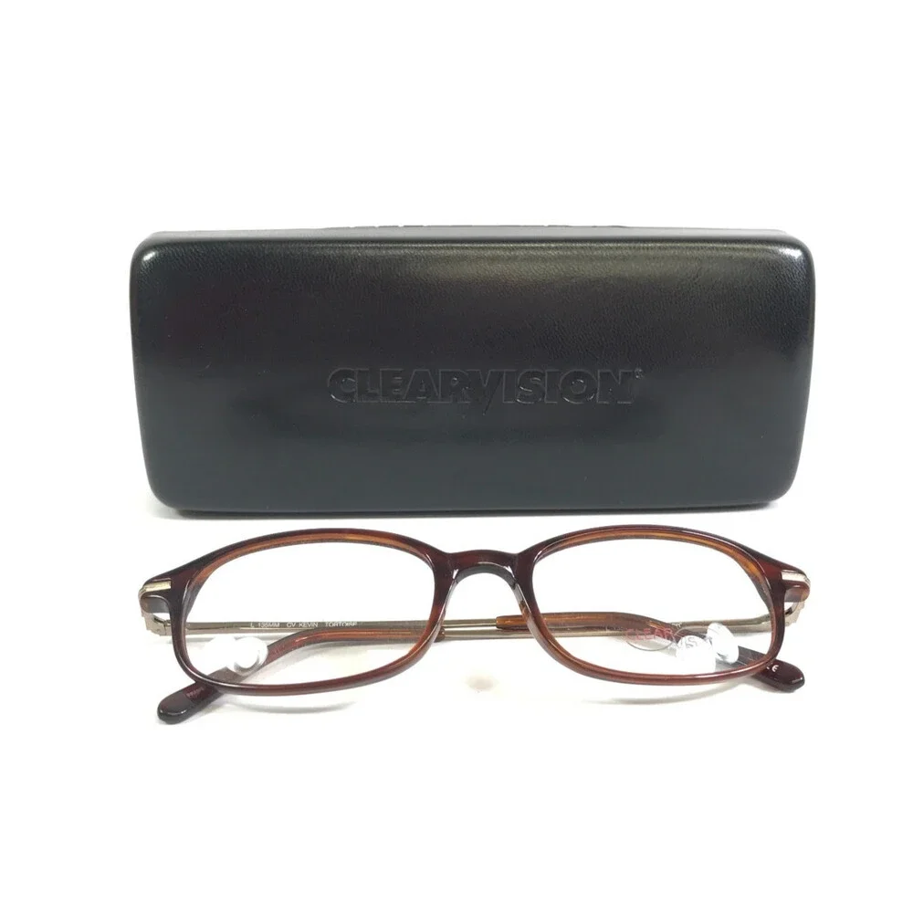 Clear Vision Eyeglasses Frames CV KEVIN TORTOISE Rectangle Full Rim 49-18-135